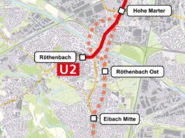 Positive Bewertung für Verlängerung der U2 nach Eibach und Reichelsdorf